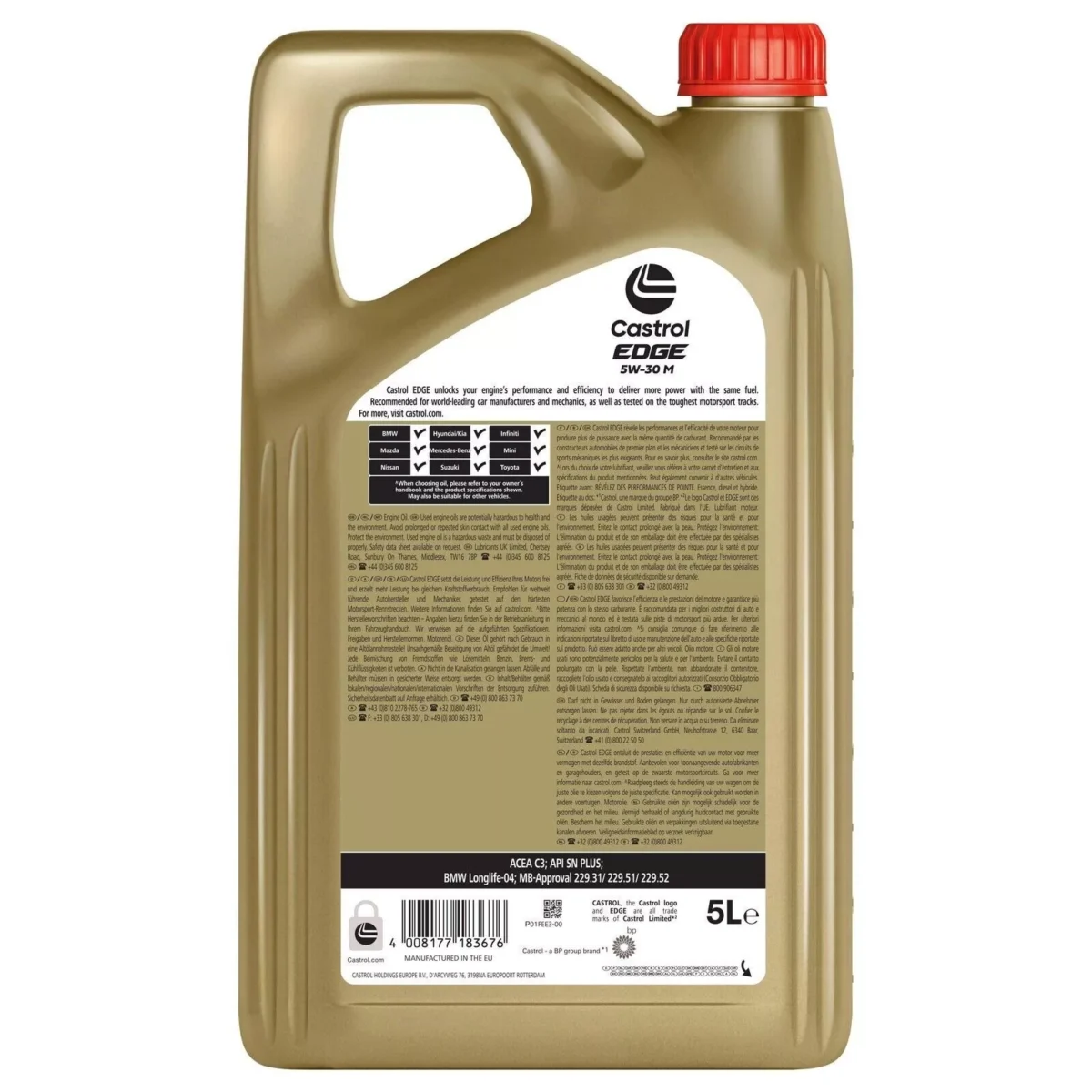 Castrol Edge 5W-30 LL Longlife Engine Oil – 5L - Image 2