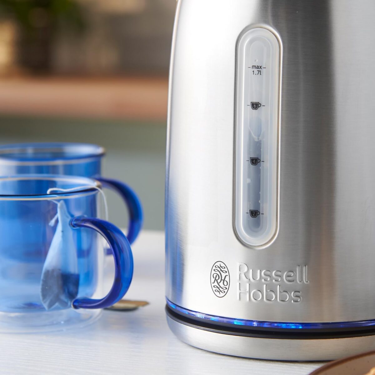 Russell Hobbs Brushed Stainless Steel Electric 1.7L Cordless Kettle - Image 5