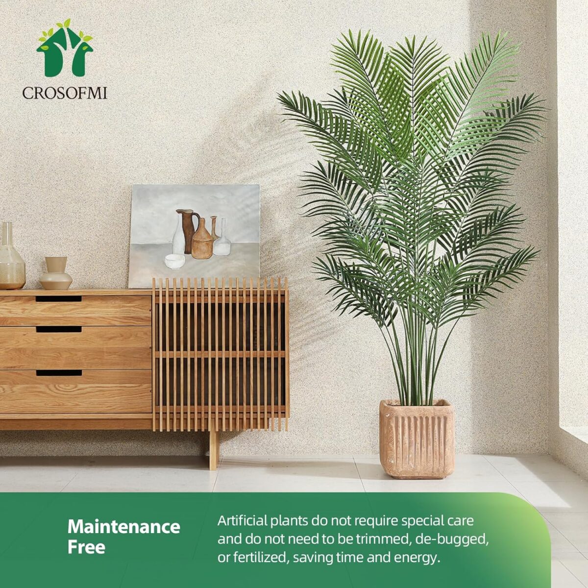 CROSOFMI Artificial Areca Palm Tree 170CM - Image 2