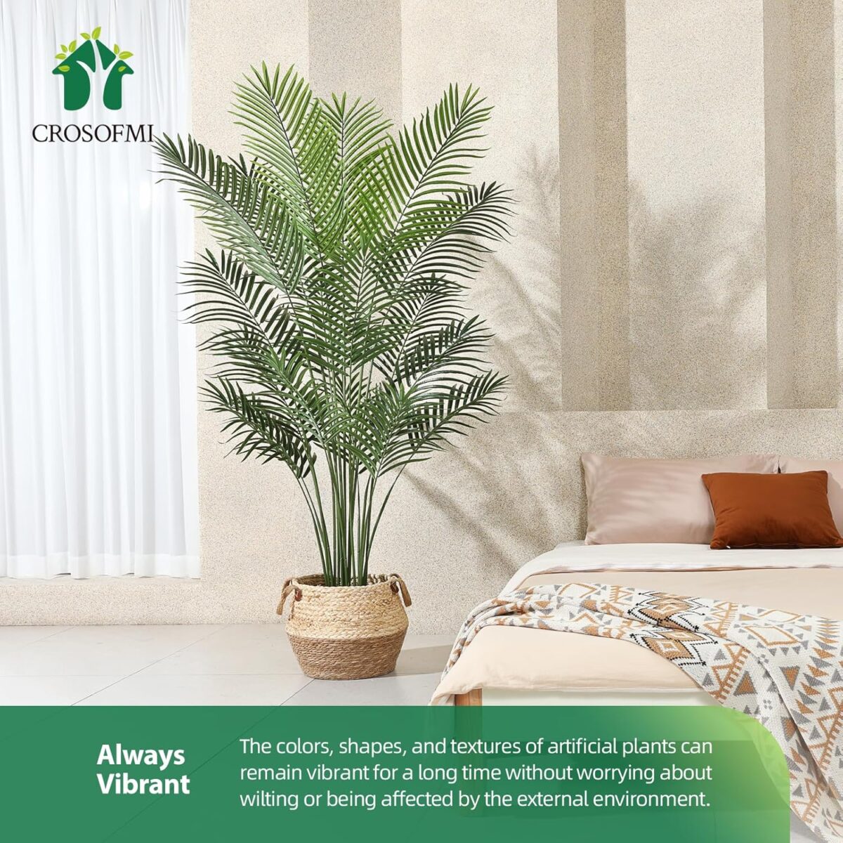 CROSOFMI Artificial Areca Palm Tree 170CM - Image 5