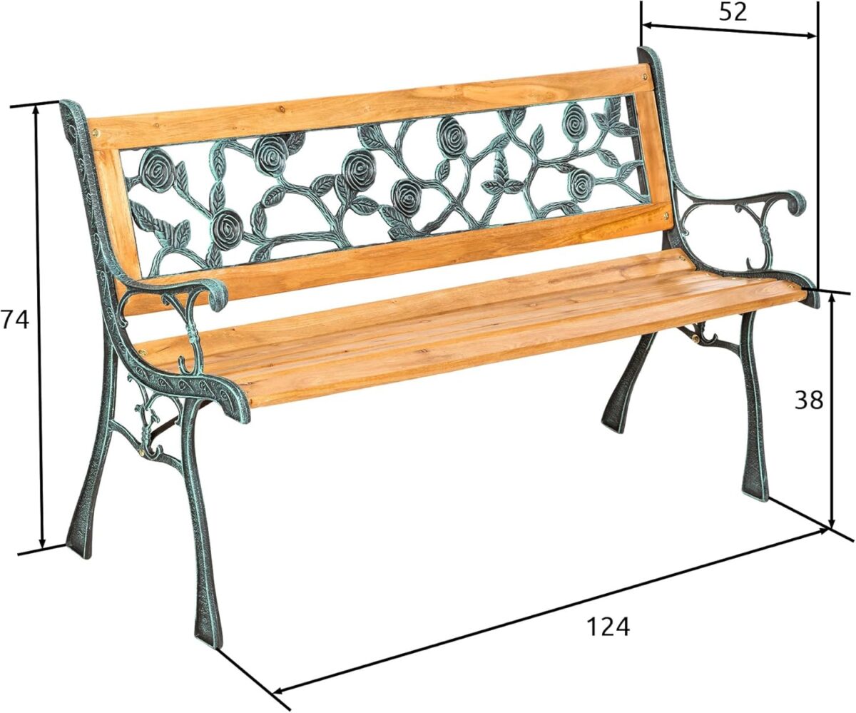 TecTake Garden Bench - Image 3