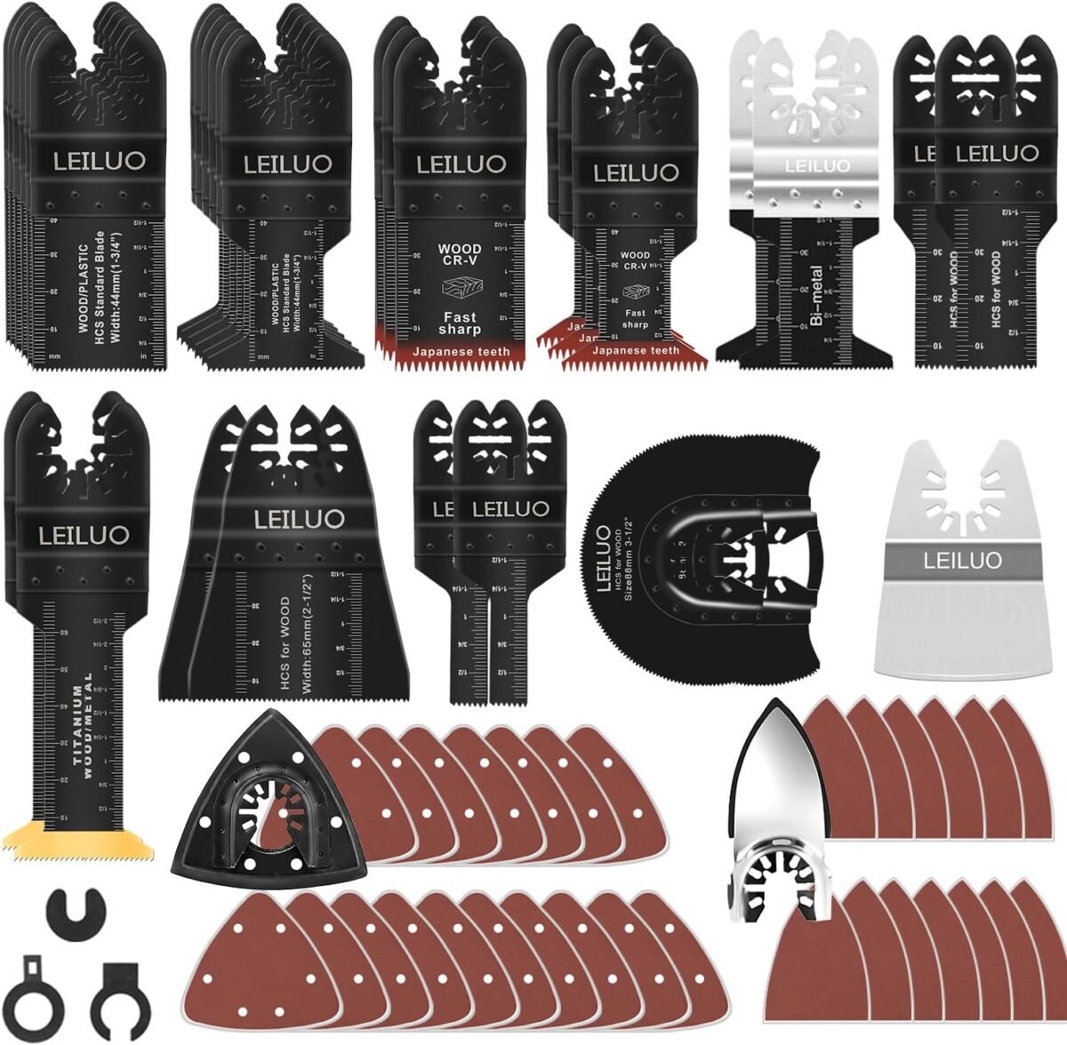 LEILUO 116-Piece Multi-Tool Saw Blade Set
