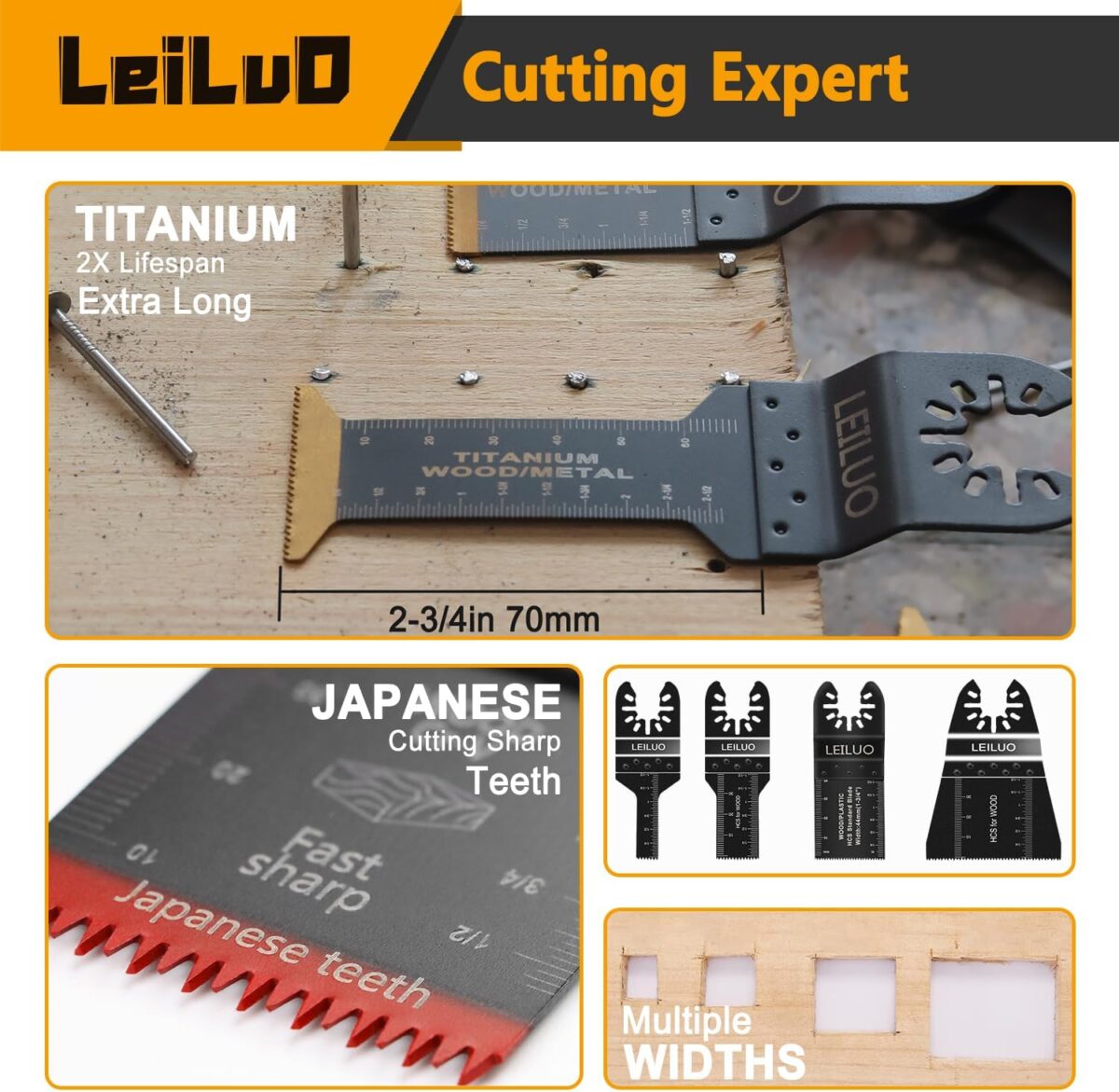 LEILUO 116-Piece Multi-Tool Saw Blade Set - Image 4