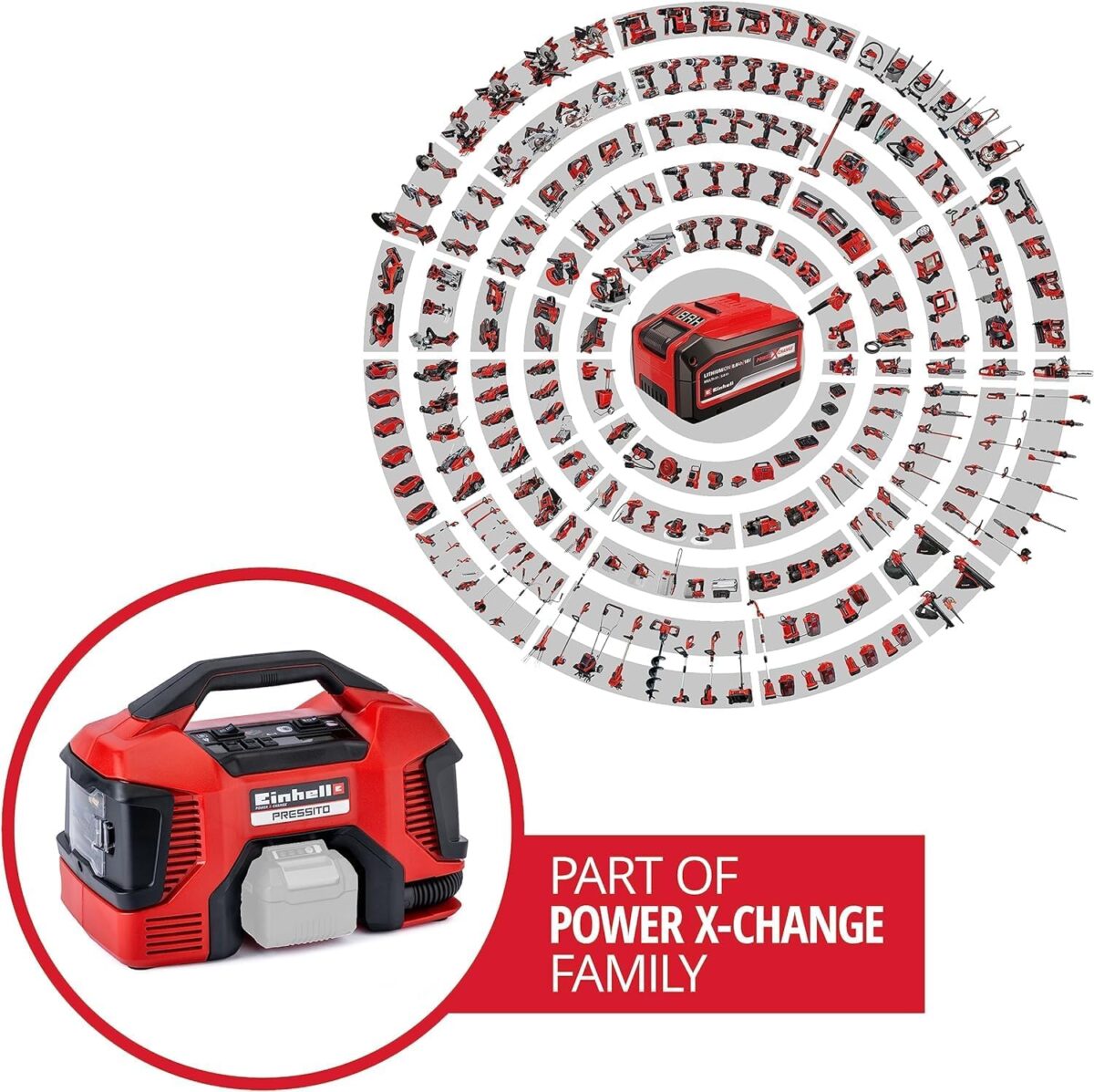 Einhell Pressito Power X-Change Hybrid Compressor - Image 2