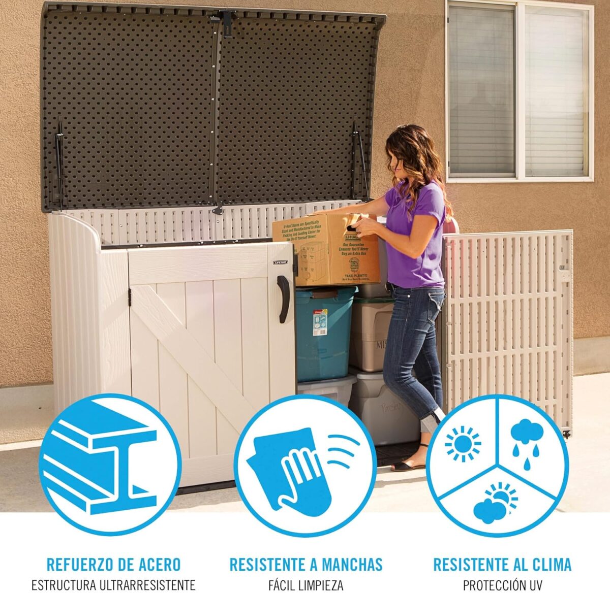 LIFETIME 6 x 3.5 ft Heavy-Duty Plastic Storage Shed - Image 4