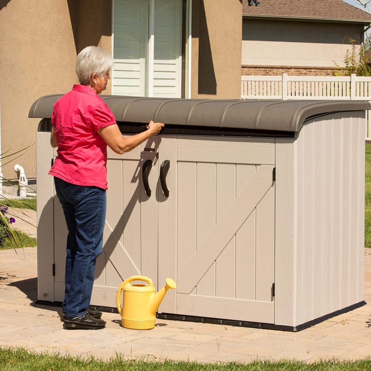 LIFETIME 6 x 3.5 ft Heavy-Duty Plastic Storage Shed - Image 6