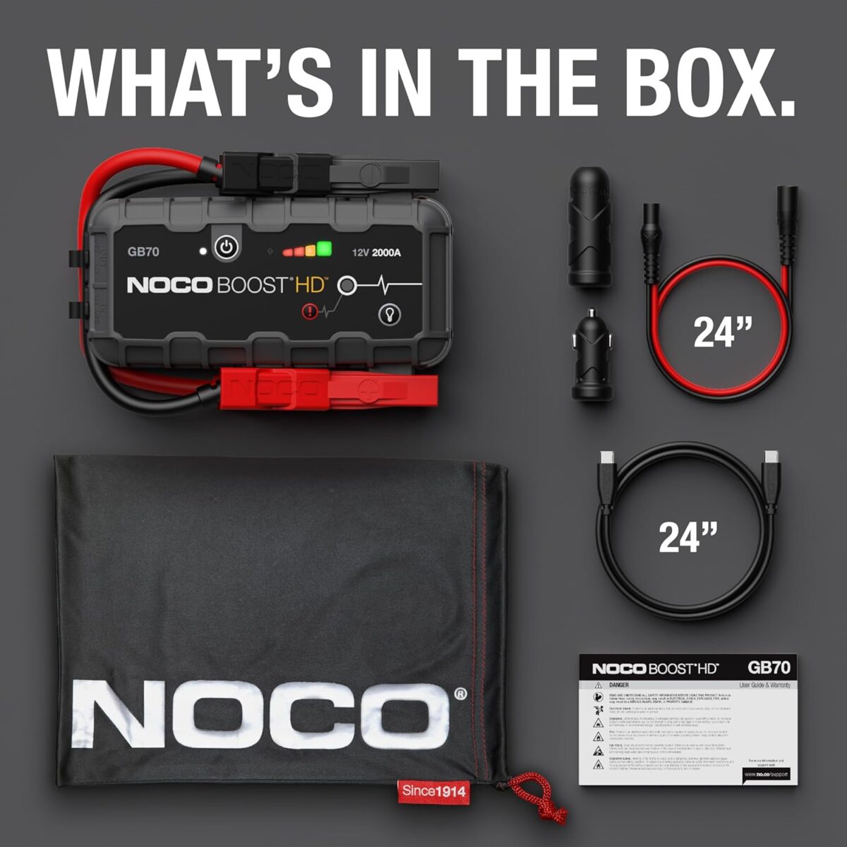 NOCO Boost HD GB70 | 2000A UltraSafe Car Jump Starter - Image 6
