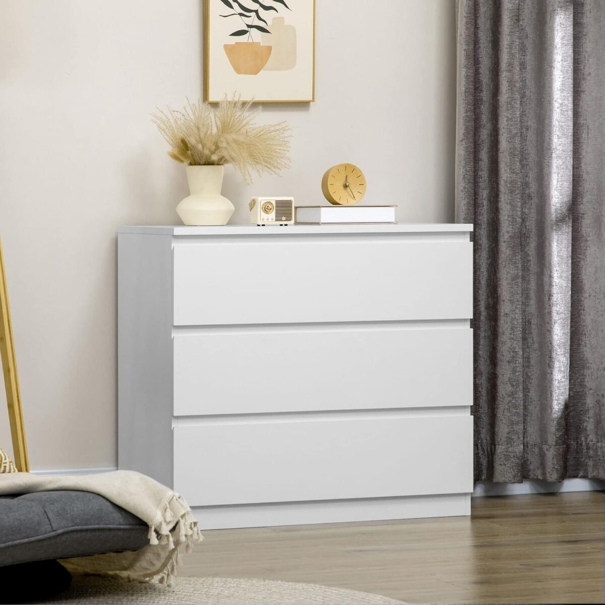 HOMCOM 3-Drawer Chest | Sleek & Sturdy Storage Solution - Image 2