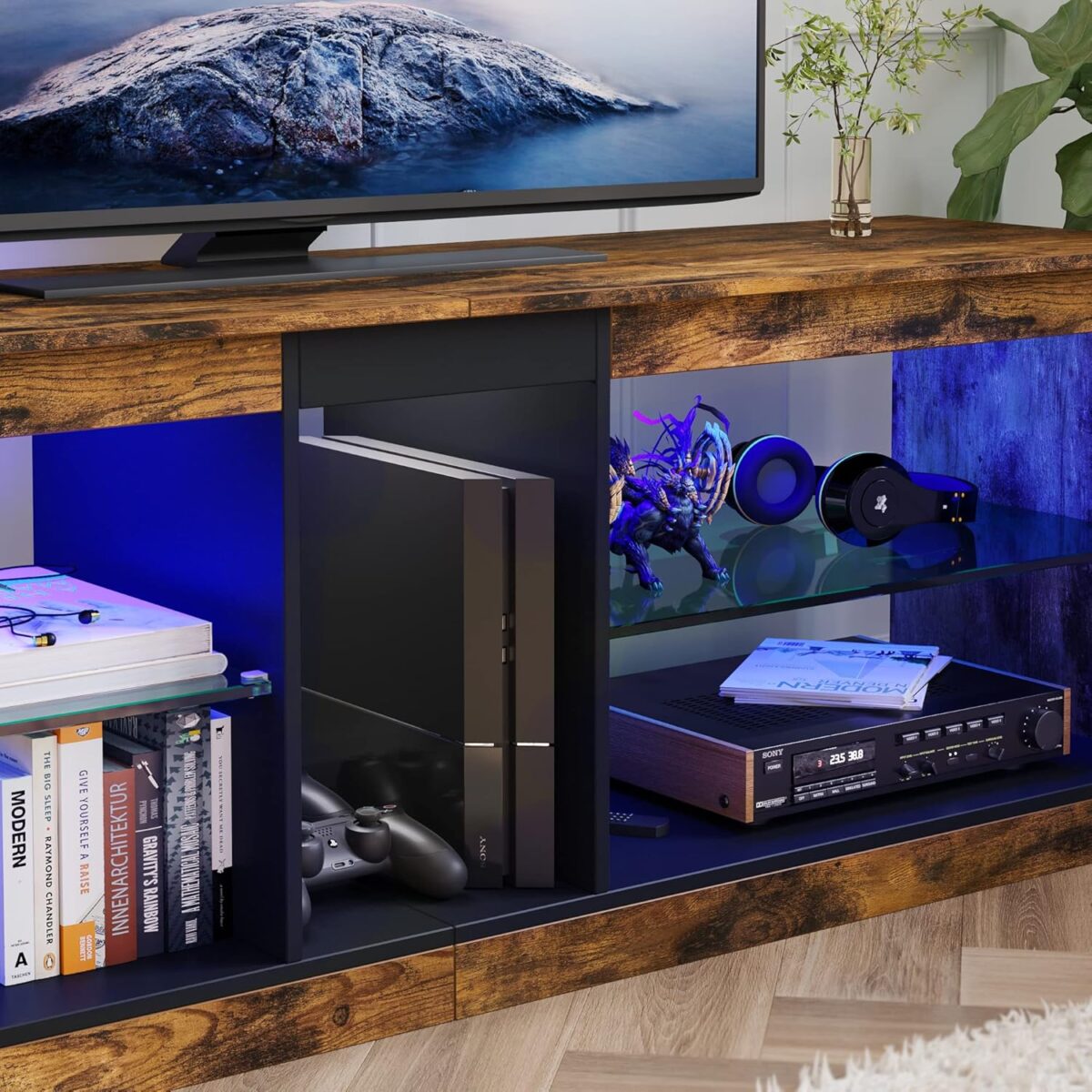 Bestier 140CM LED TV Stand Cabinet - Image 6