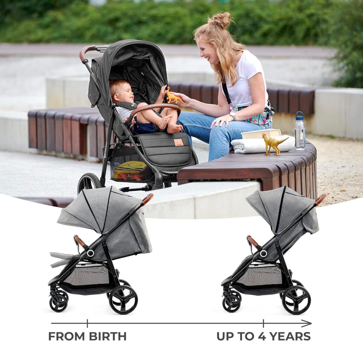 Kinderkraft GRANDE PLUS Stroller – The Ultimate Comfort Ride for Your Little One - Image 2
