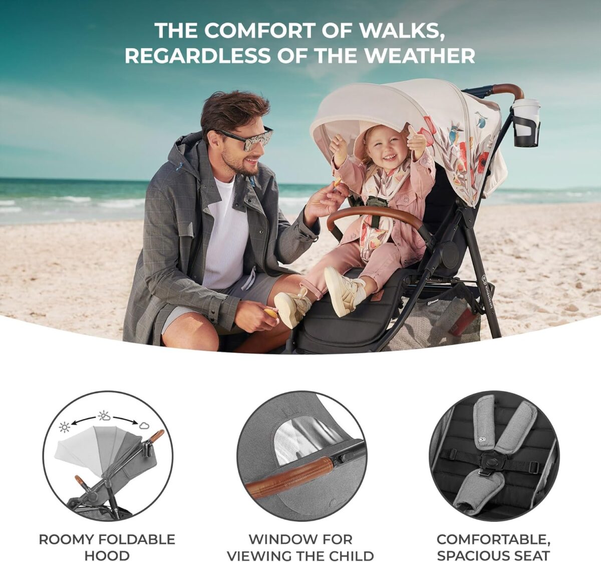 Kinderkraft GRANDE PLUS Stroller – The Ultimate Comfort Ride for Your Little One - Image 5