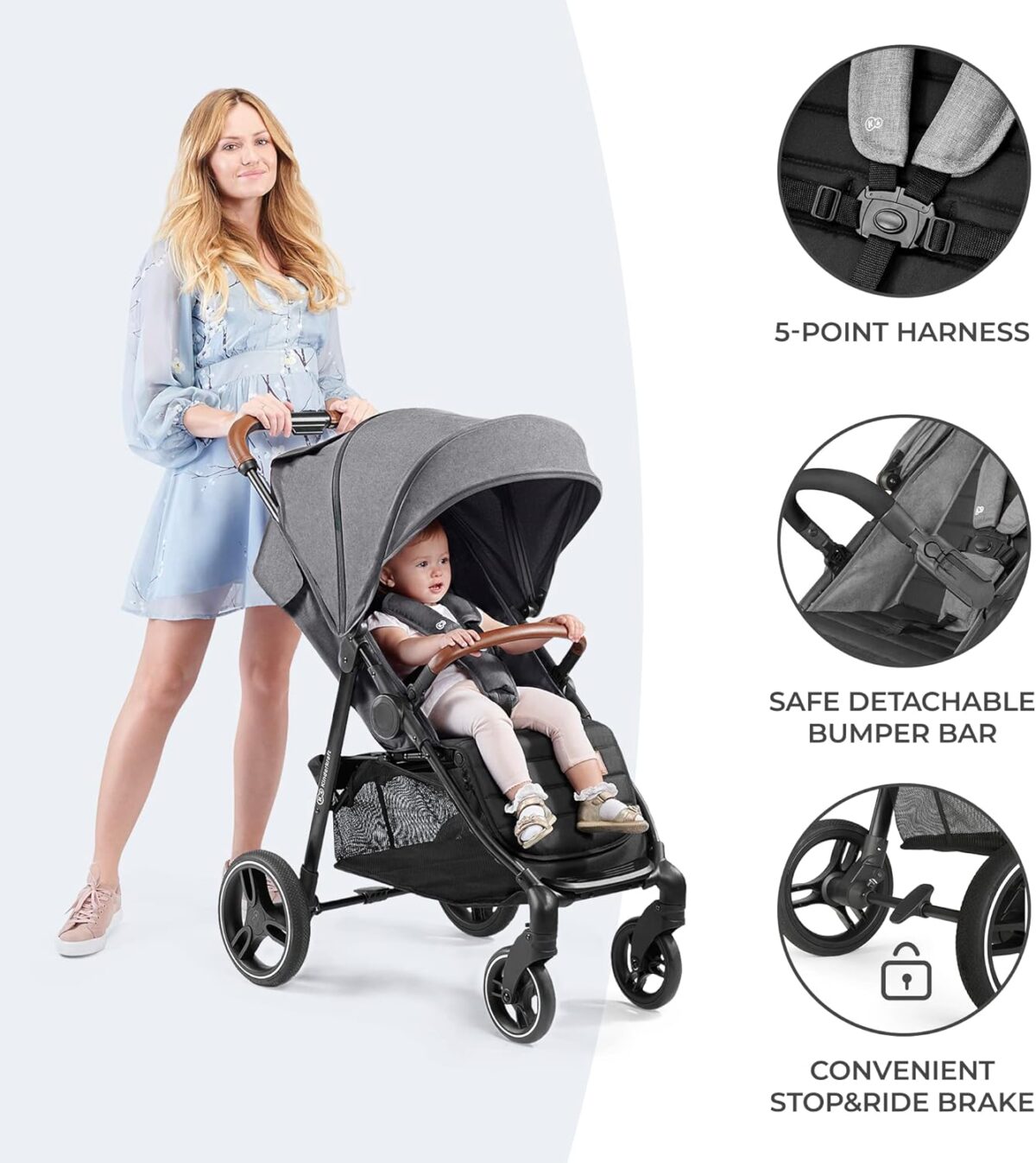 Kinderkraft GRANDE PLUS Stroller – The Ultimate Comfort Ride for Your Little One - Image 6