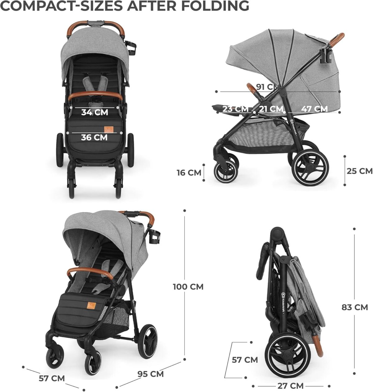 Kinderkraft GRANDE PLUS Stroller – The Ultimate Comfort Ride for Your Little One - Image 7
