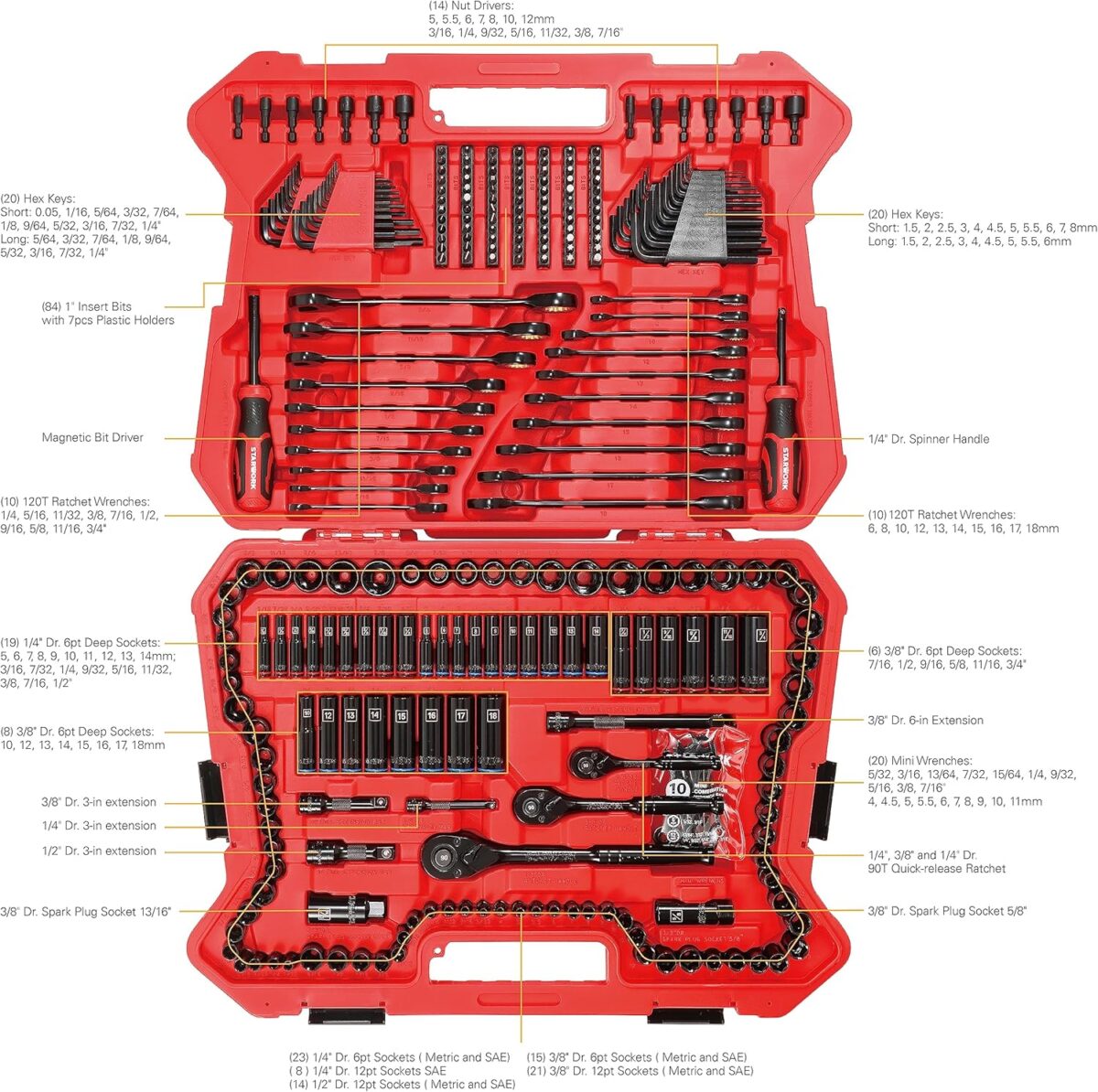 STARWORK True Mechanic™ 303-piece Professional Tool Set - Image 3