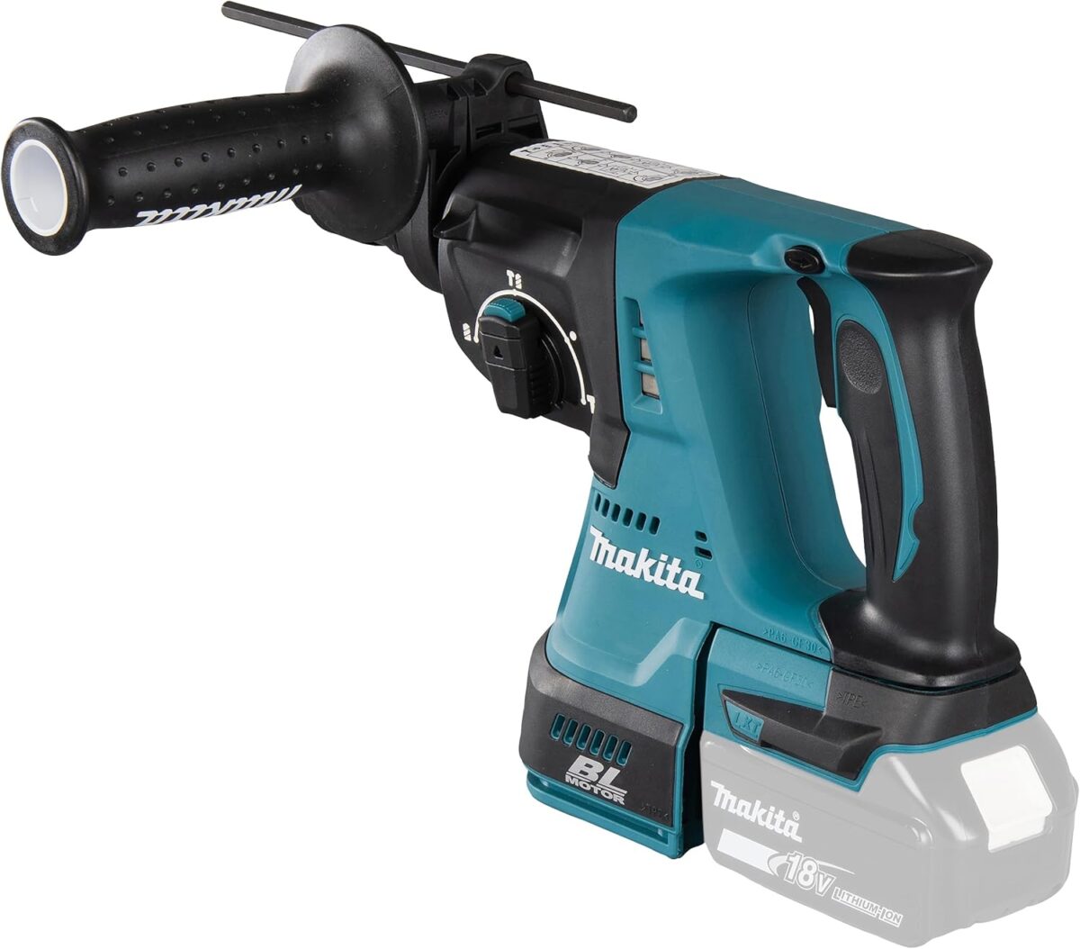 Makita DHR243Z 18V Li-ion LXT 24mm SDS-Plus Hammer Drill - Image 4