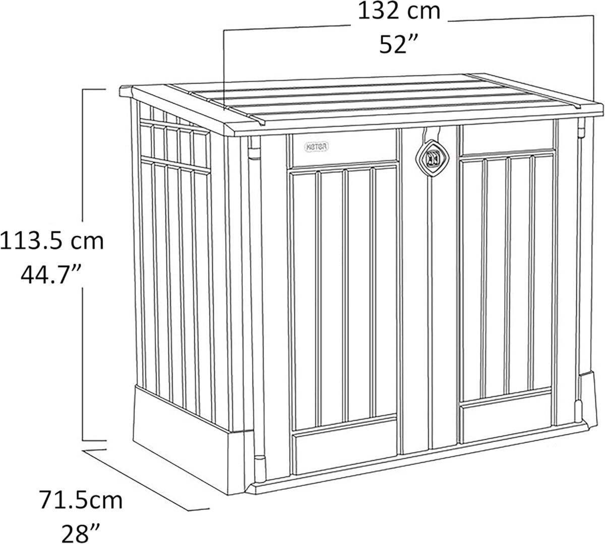 Keter Store-It Out Midi Outdoor Garden Storage Shed - Image 2
