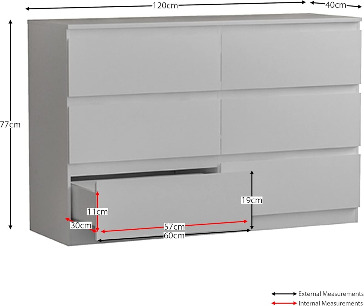 Vida Designs Denver 6-Drawer Chest - Image 2