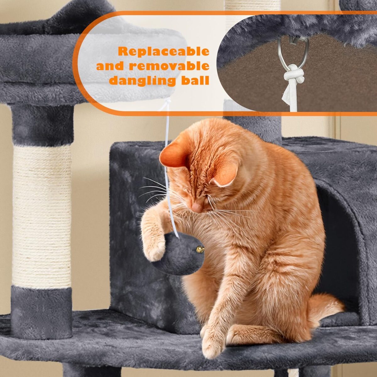 Yaheetech 158cm Multi-Level Cat Tree Tower - Image 7