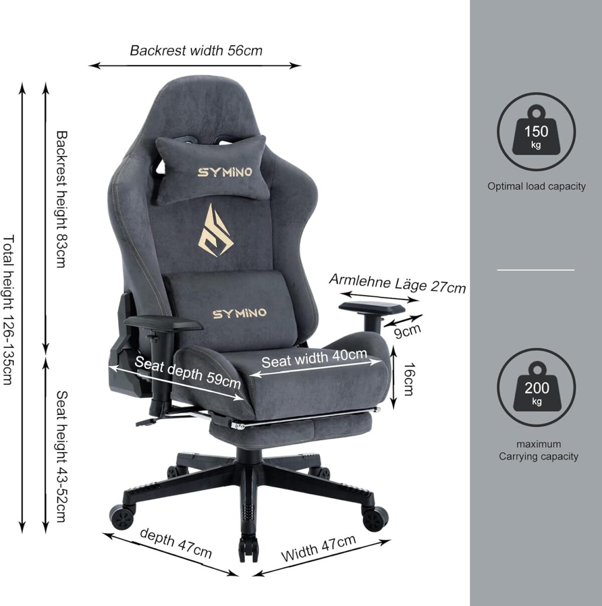 Symino EliteMax Gaming Chair - Image 2