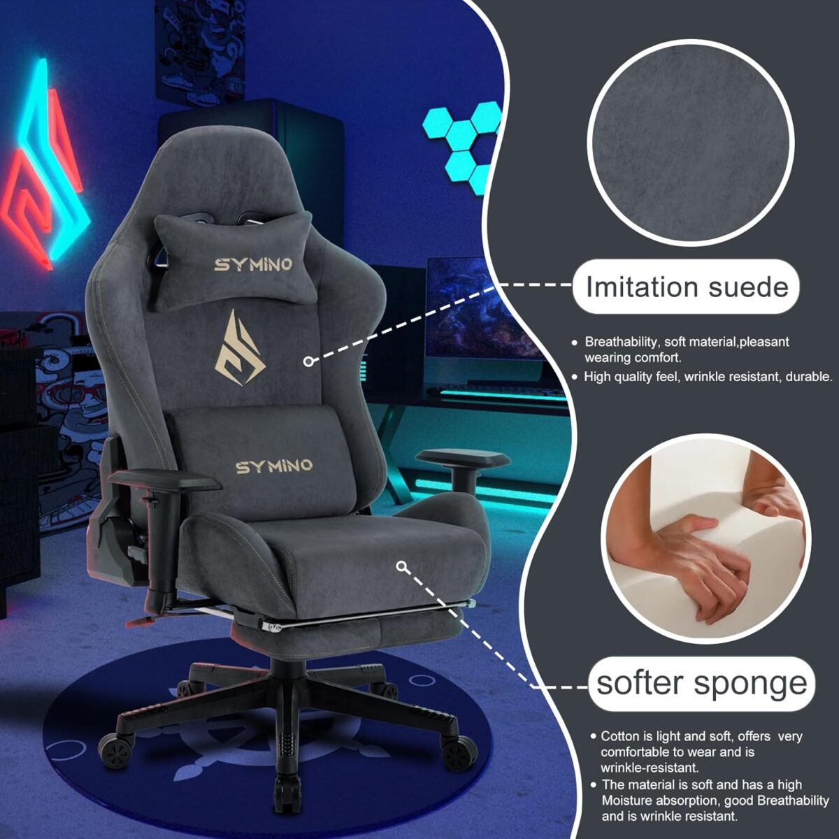 Symino EliteMax Gaming Chair - Image 4