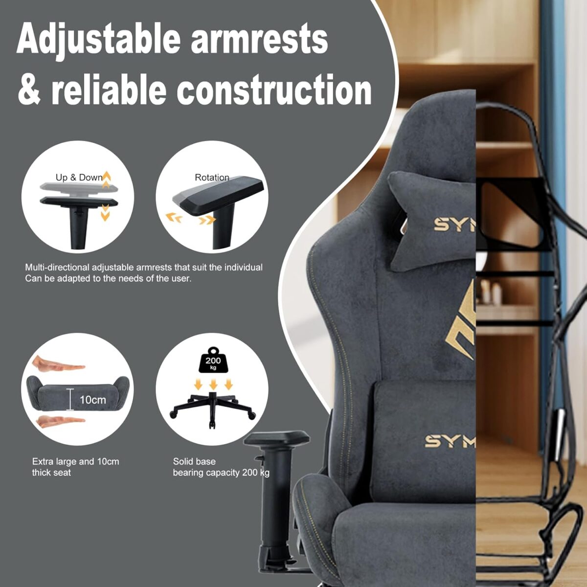 Symino EliteMax Gaming Chair - Image 6
