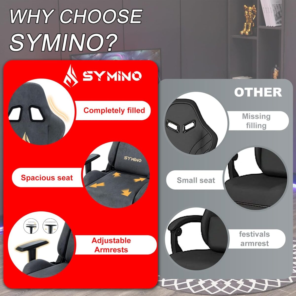 Symino EliteMax Gaming Chair - Image 7