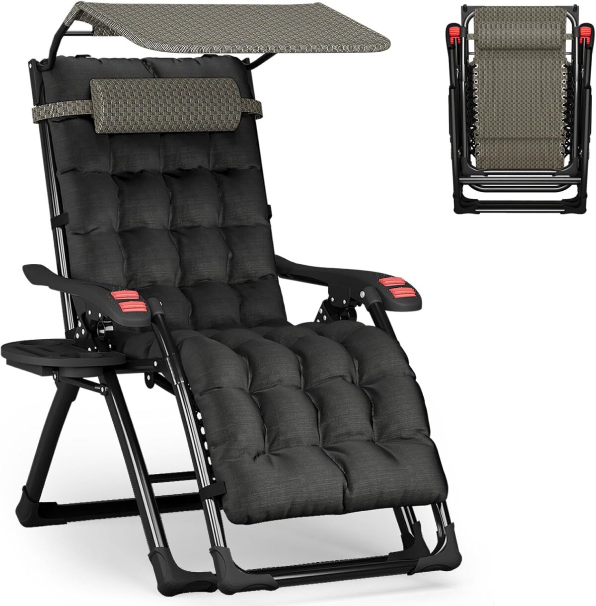 Ultimate Comfort Zero Gravity Recliner with Adjustable Canopy