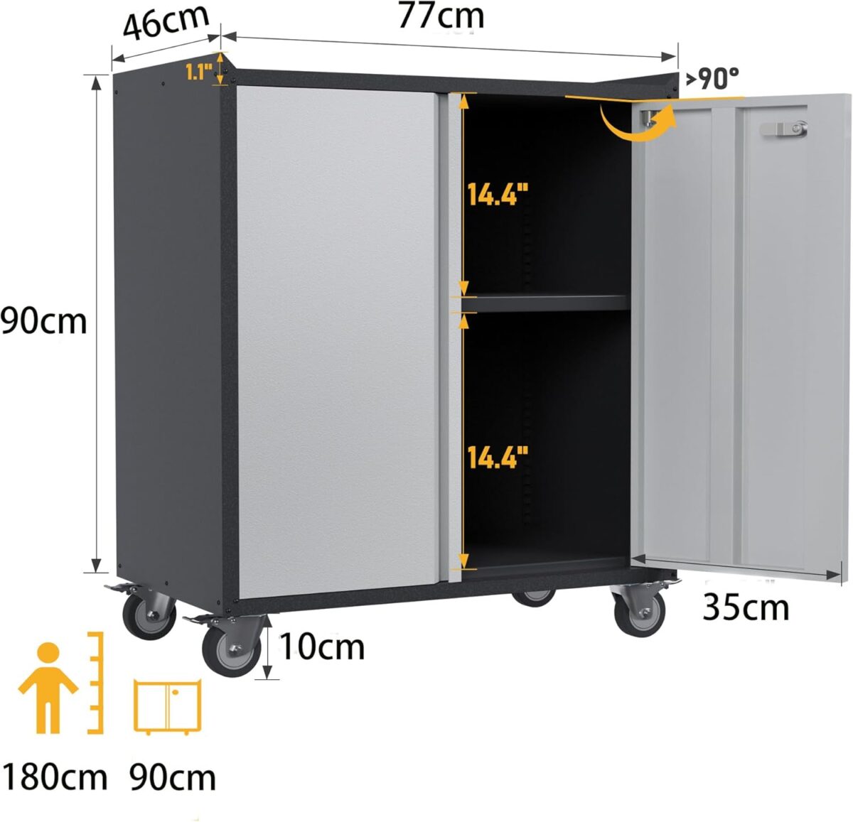 Heavy-Duty Metal Storage Cabinet - Image 3
