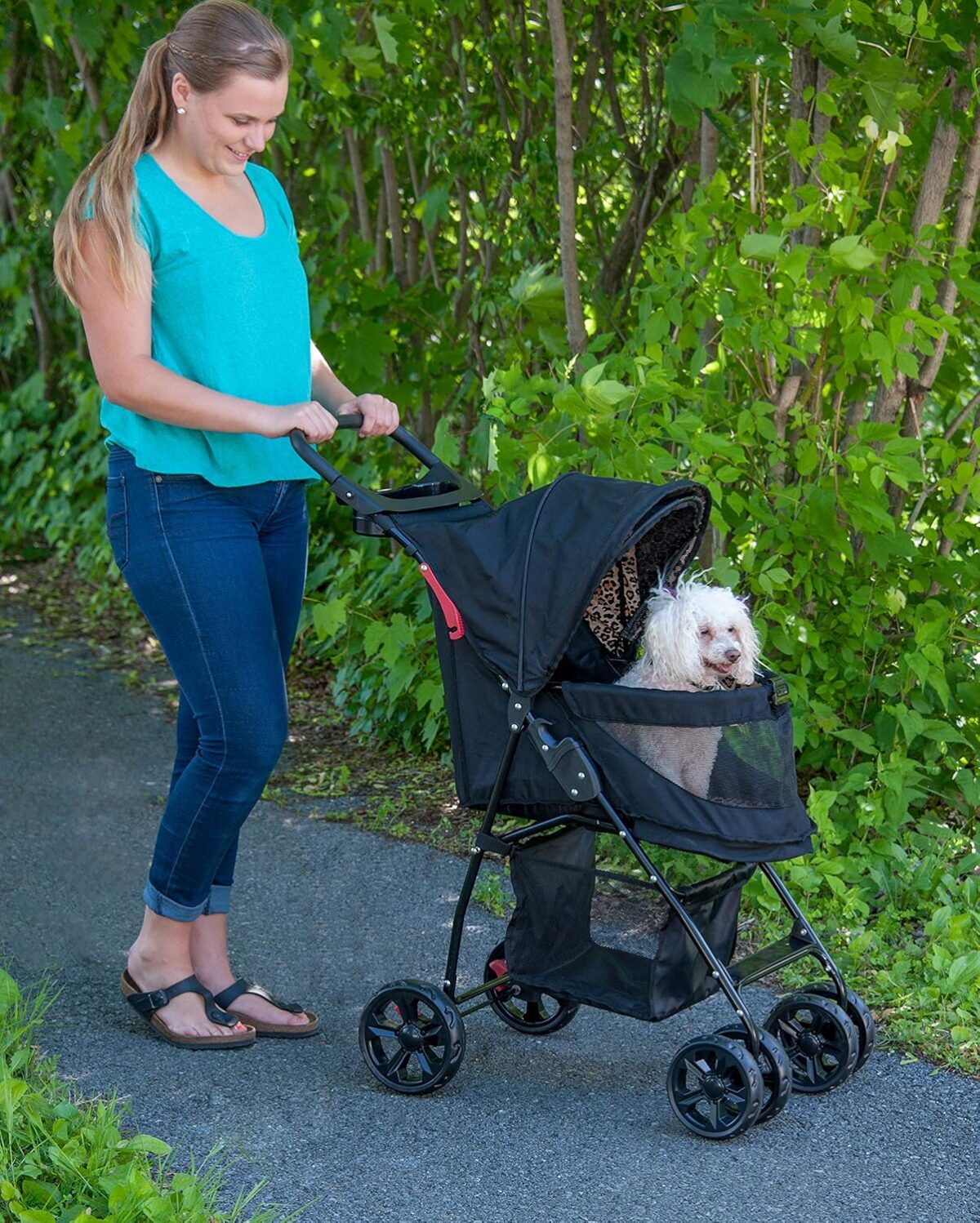 Happy Trails Lite™ No-Zip Pet Stroller - Image 2
