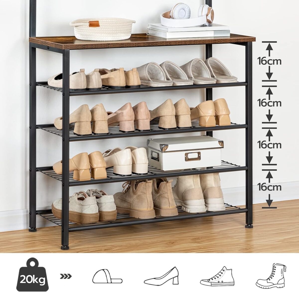 HOOBRO Coat and Shoe Rack - Image 5