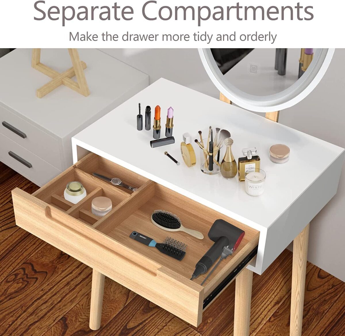 YOURLITE LuxeGlow LED Vanity Dressing Table Set - Image 6