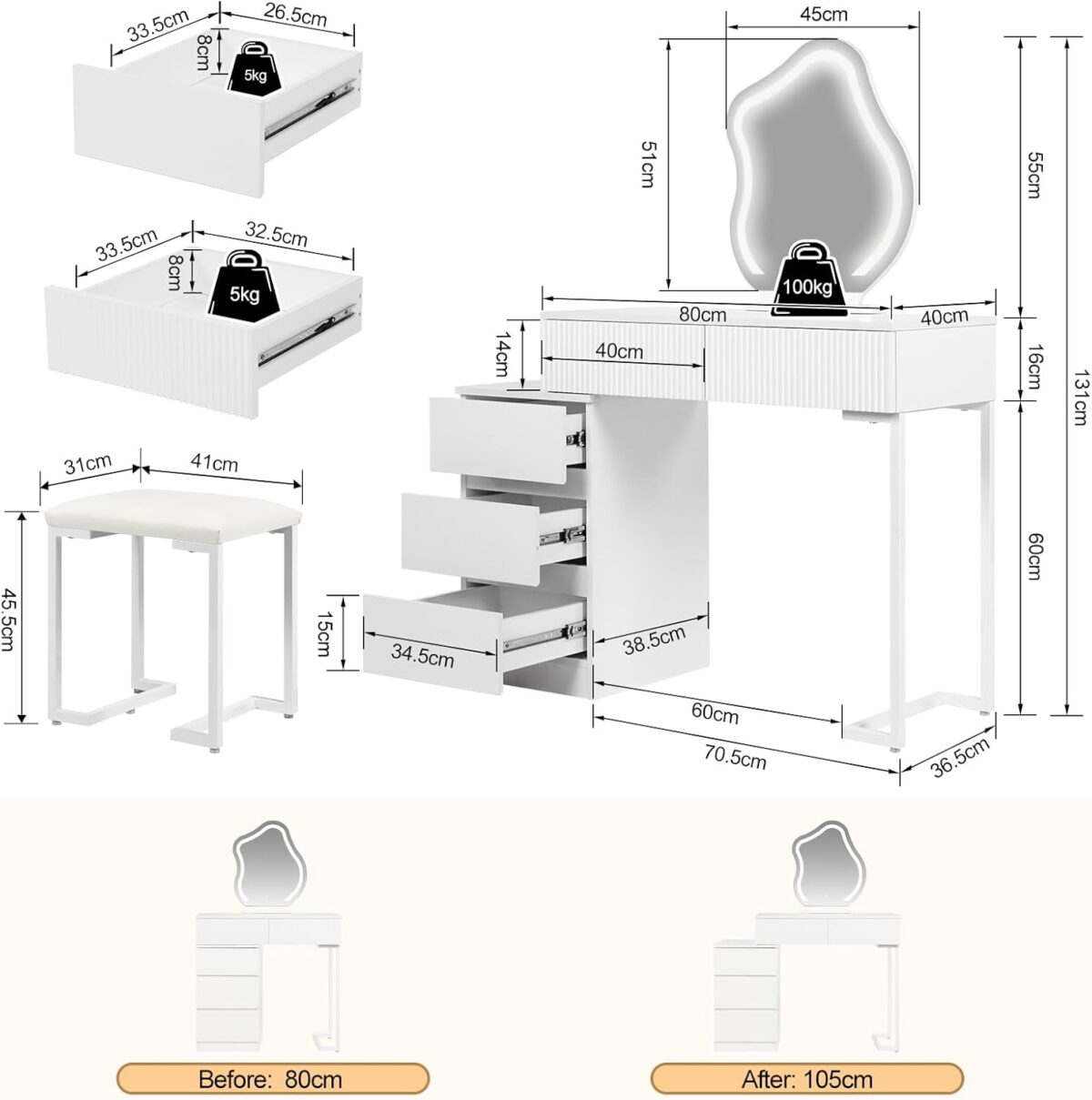 Hello-5ive Cloud Mirror Vanity Set - Image 6