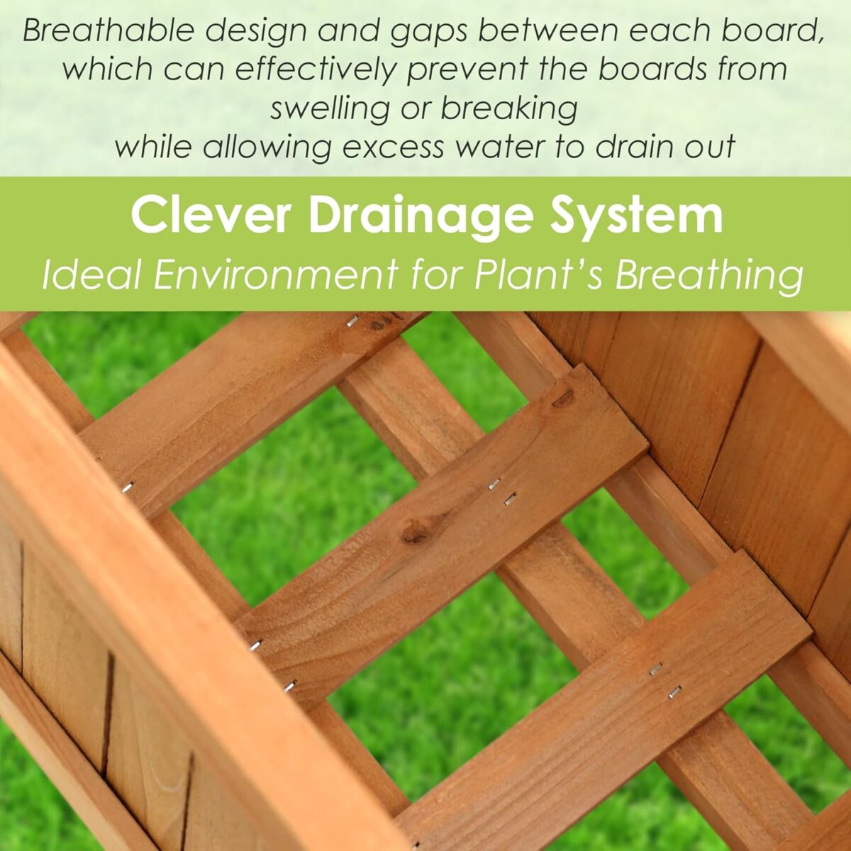 GEEZY Classic Wooden Raised Garden Planters (Set of 2) - Image 5