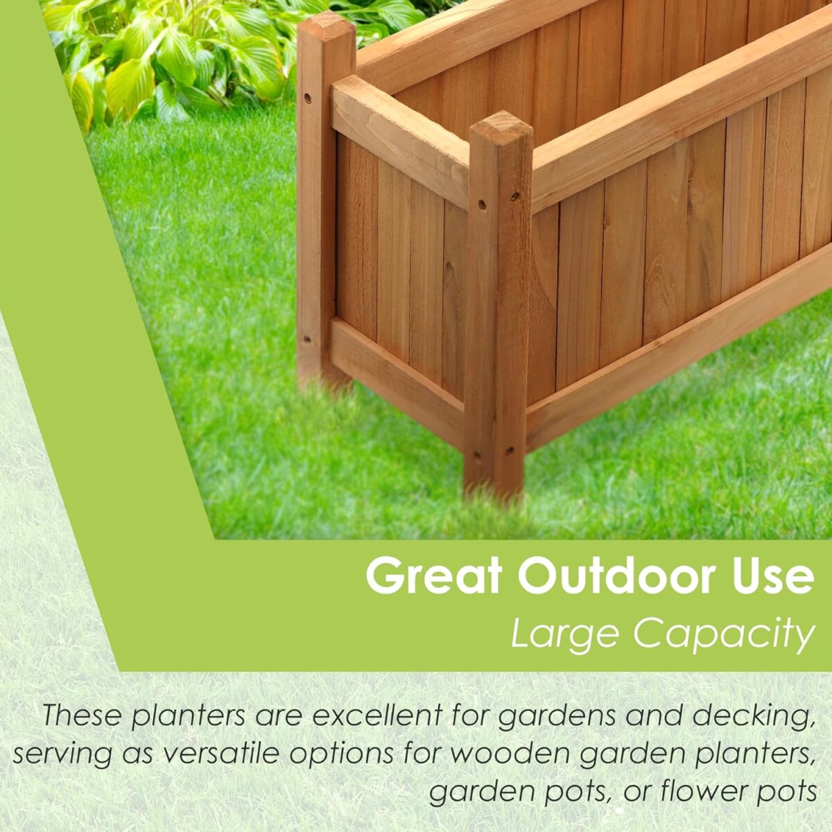 GEEZY Classic Wooden Raised Garden Planters (Set of 2) - Image 6