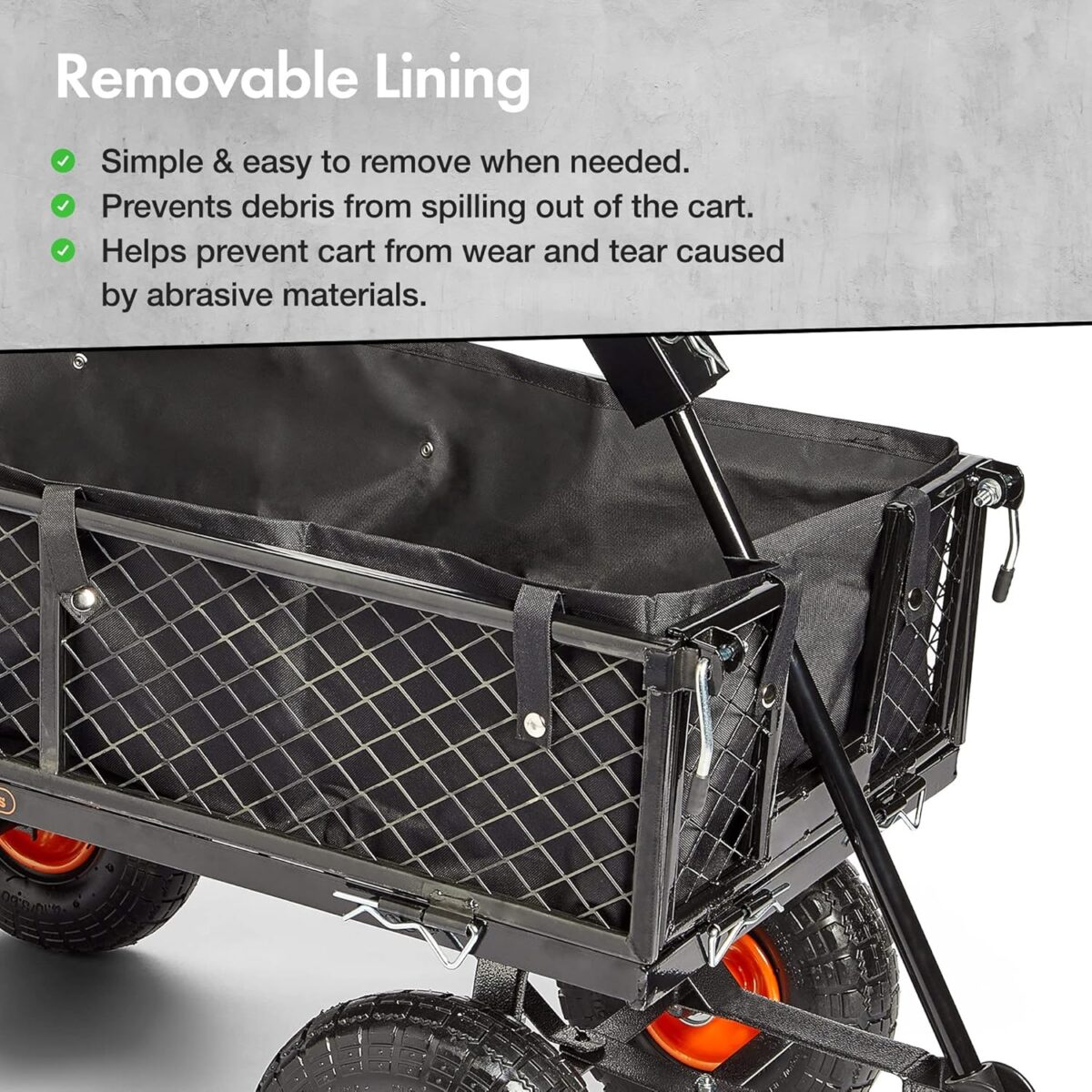 VonHaus Heavy-Duty Garden Utility Wagon - Image 5