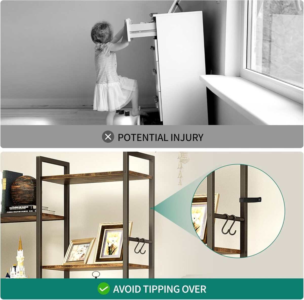 YITAHOME 14-Tier Rustic Bookshelf & Display Rack - Image 6